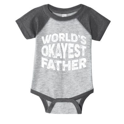 World's Okayest Father Infant Baby Jersey Bodysuit