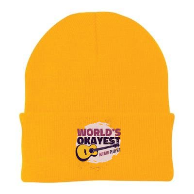 World's Okayest Guitar Player Knit Cap Winter Beanie