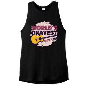 World's Okayest Guitar Player Ladies PosiCharge Tri-Blend Wicking Tank