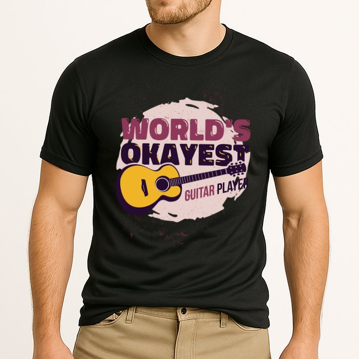 World's Okayest Guitar Player Cooling Performance Crew T-Shirt