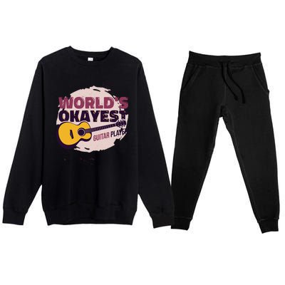 World's Okayest Guitar Player Premium Crewneck Sweatsuit Set