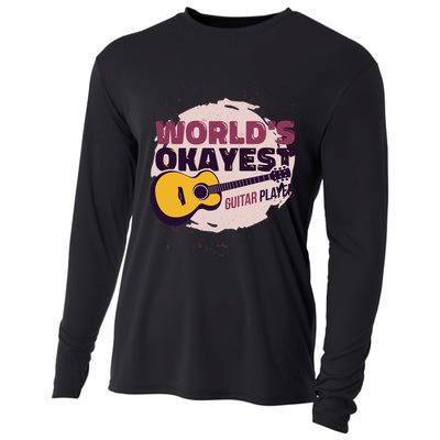 World's Okayest Guitar Player Cooling Performance Long Sleeve Crew