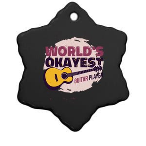 World's Okayest Guitar Player Ceramic Star Ornament