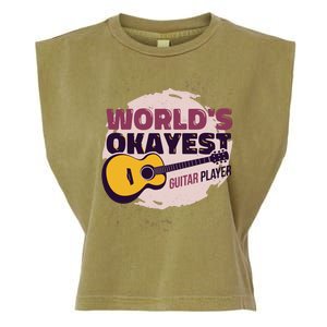 World's Okayest Guitar Player Garment-Dyed Women's Muscle Tee