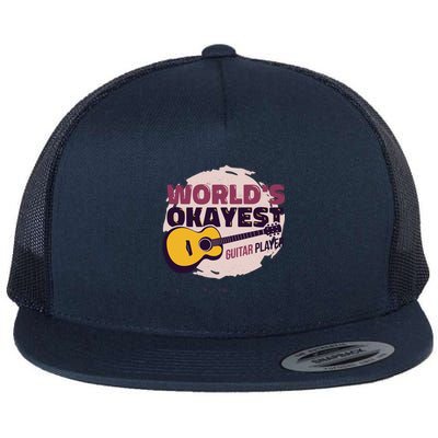 World's Okayest Guitar Player Flat Bill Trucker Hat