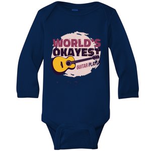 World's Okayest Guitar Player Baby Long Sleeve Bodysuit