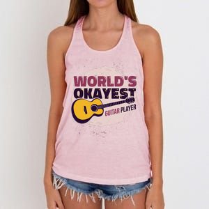 World's Okayest Guitar Player Women's Knotted Racerback Tank