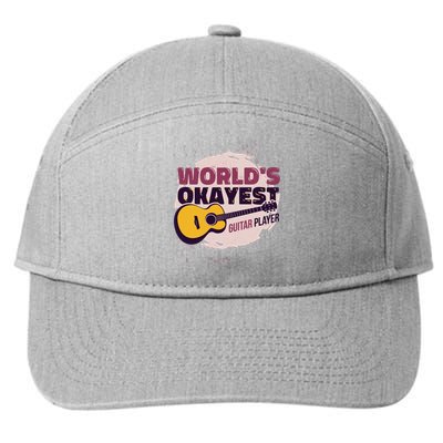 World's Okayest Guitar Player 7-Panel Snapback Hat