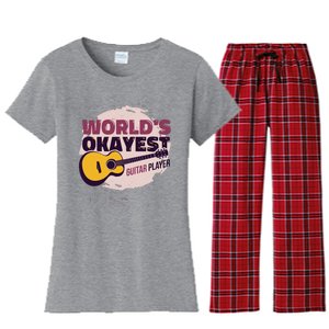 World's Okayest Guitar Player Women's Flannel Pajama Set