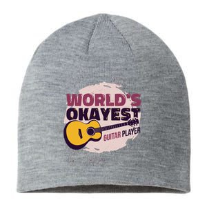 World's Okayest Guitar Player Sustainable Beanie