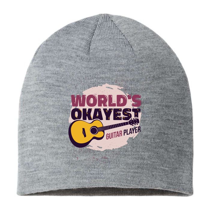 World's Okayest Guitar Player Sustainable Beanie