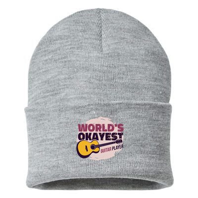 World's Okayest Guitar Player Sustainable Knit Beanie