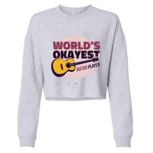 World's Okayest Guitar Player Cropped Pullover Crew