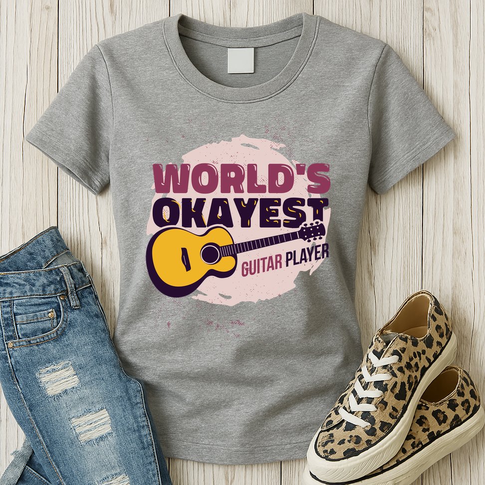 World's Okayest Guitar Player Womens T-Shirt