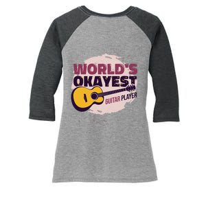 World's Okayest Guitar Player Women's Tri-Blend 3/4-Sleeve Raglan Shirt