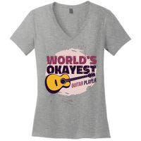 World's Okayest Guitar Player Women's V-Neck T-Shirt