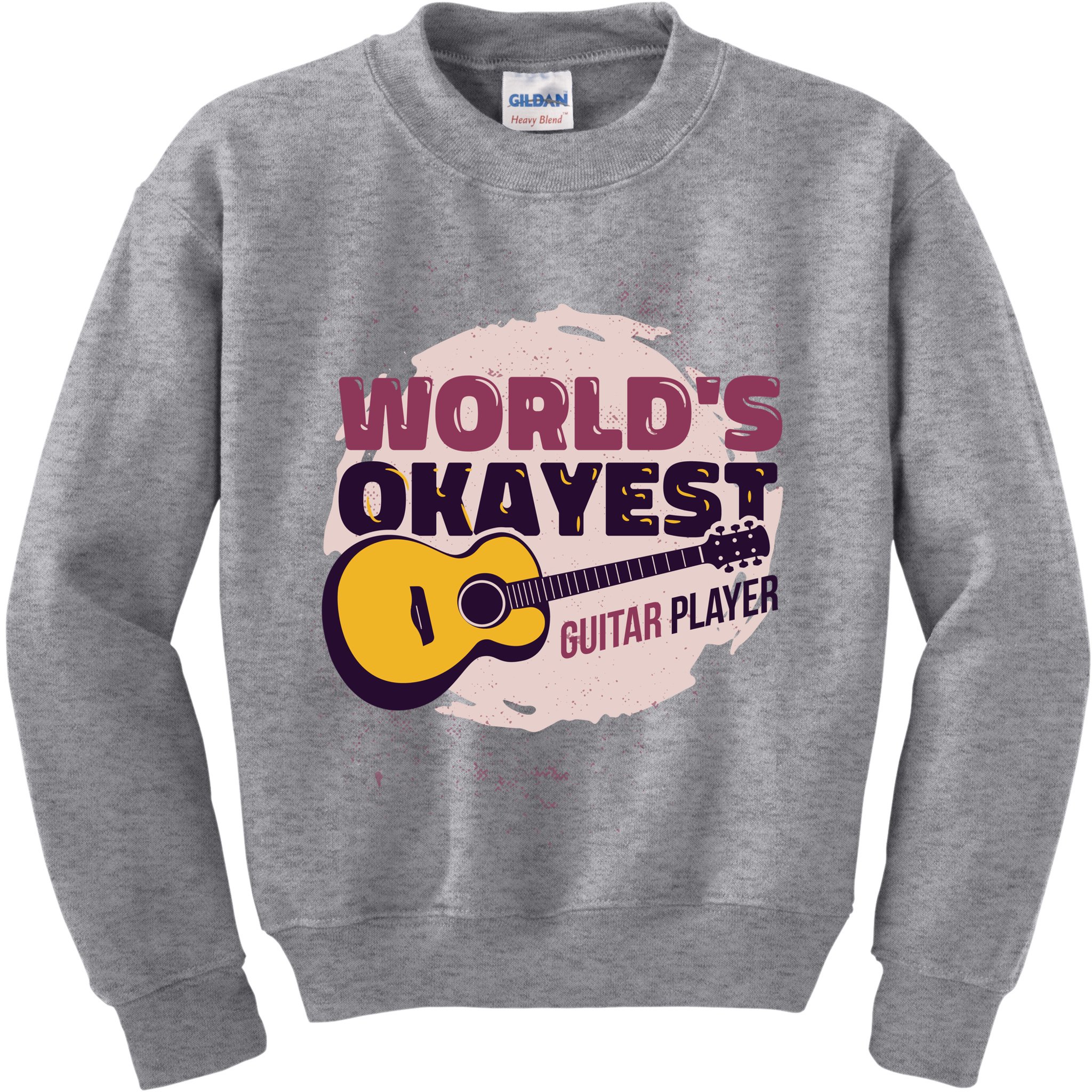 World's Okayest Guitar Player Kids Sweatshirt