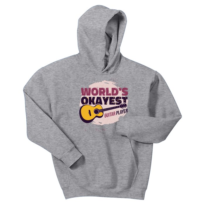 World's Okayest Guitar Player Kids Hoodie