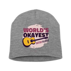 World's Okayest Guitar Player Short Acrylic Beanie