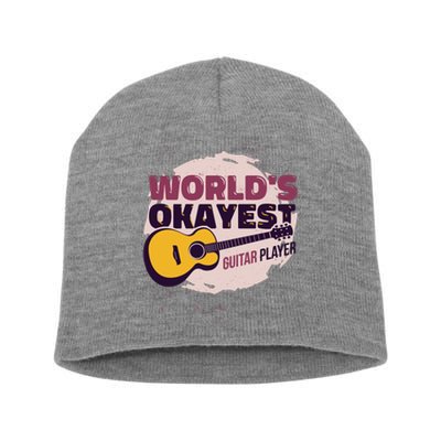 World's Okayest Guitar Player Short Acrylic Beanie