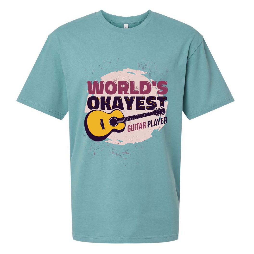 World's Okayest Guitar Player Sueded Cloud Jersey T-Shirt