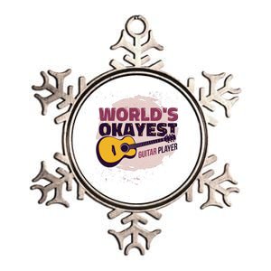 World's Okayest Guitar Player Metallic Star Ornament