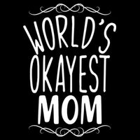 World's Okayest Mom Drawstring Bag