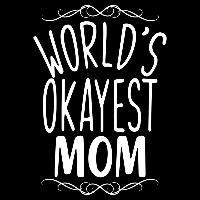 World's Okayest Mom Drawstring Bag