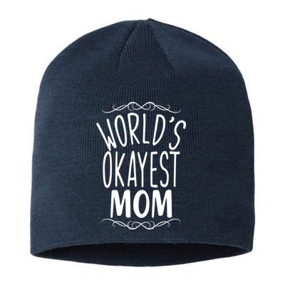 World's Okayest Mom Sustainable Beanie