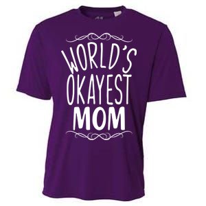 World's Okayest Mom Cooling Performance Crew T-Shirt