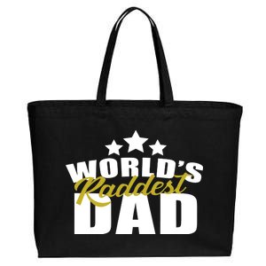 World's Raddest Dad Cotton Canvas Jumbo Tote