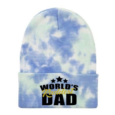 World's Raddest Dad Tie Dye 12in Knit Beanie