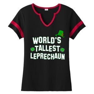 World's Tallest Leprechaun Ladies Halftime Notch Neck Tee