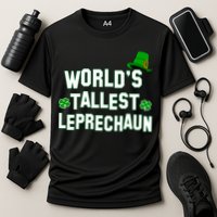 World's Tallest Leprechaun Cooling Performance Crew T-Shirt