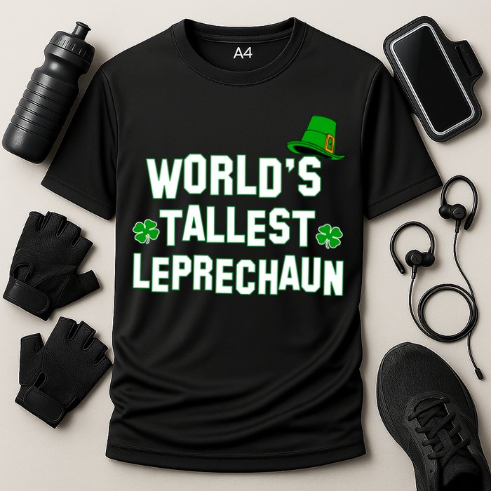 World's Tallest Leprechaun Cooling Performance Crew T-Shirt