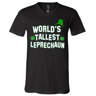 World's Tallest Leprechaun V-Neck T-Shirt