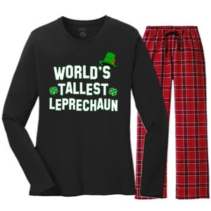 World's Tallest Leprechaun Women's Long Sleeve Flannel Pajama Set 