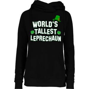 World's Tallest Leprechaun Womens Funnel Neck Pullover Hood