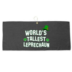 World's Tallest Leprechaun Large Microfiber Waffle Golf Towel