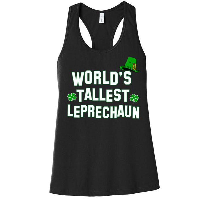 World's Tallest Leprechaun Women's Racerback Tank