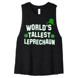 World's Tallest Leprechaun Women's Racerback Cropped Tank