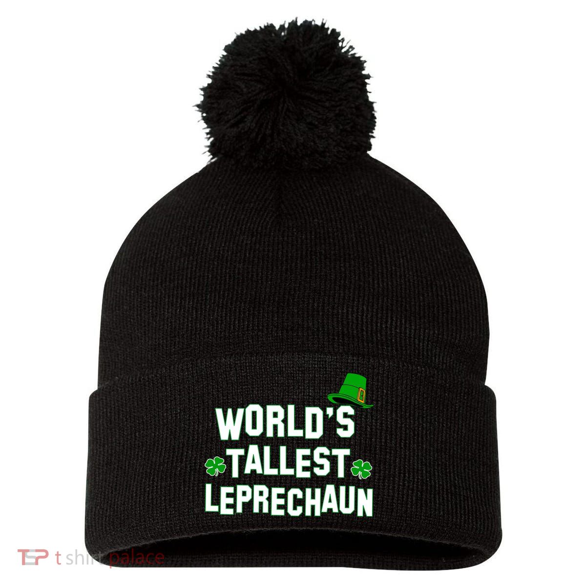 World's Tallest Leprechaun Pom Pom 12in Knit Beanie