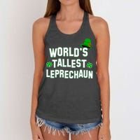 World's Tallest Leprechaun Women's Knotted Racerback Tank