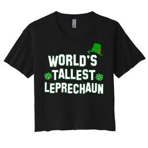 World's Tallest Leprechaun Women's Crop Top Tee