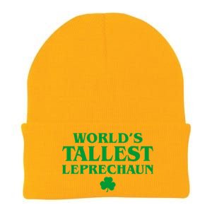 World's Tallest Leprechaun Clover Funny St. Patrick's Day Knit Cap Winter Beanie