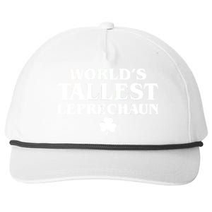 World's Tallest Leprechaun Clover Funny St. Patrick's Day Snapback Five-Panel Rope Hat