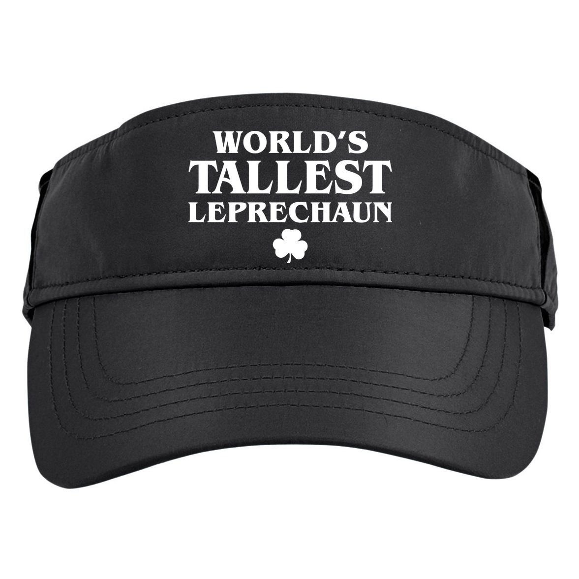 World's Tallest Leprechaun Clover Funny St. Patrick's Day Adult Drive Performance Visor