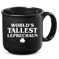 World's Tallest Leprechaun Clover Funny St. Patrick's Day 15oz Campfire Ceramic Mug
