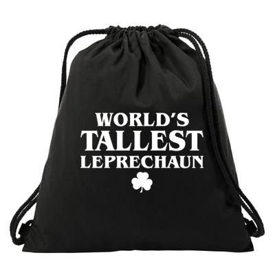 World's Tallest Leprechaun Clover Funny St. Patrick's Day Drawstring Bag