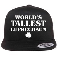 World's Tallest Leprechaun Clover Funny St. Patrick's Day Flat Bill Trucker Hat